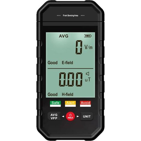 Compteur EMF, Détecteur de Rayonnement de Champ électromagnétique avec Alarme Automatique D'affichage LCD Rétroéclairé, Testeur EMF Portable pour les Inspections EMF du Bureau à Domicile (1/5)