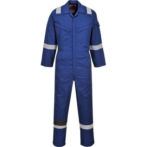 Combinaison Ignifugée super légère Portwest antistatique Bleu Royal M (1/2)