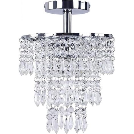 LED ceiling light with crystals, modern and luxurious style, suitable for bedroom, living room, kitchen, office, balcony and hallway (1/5)