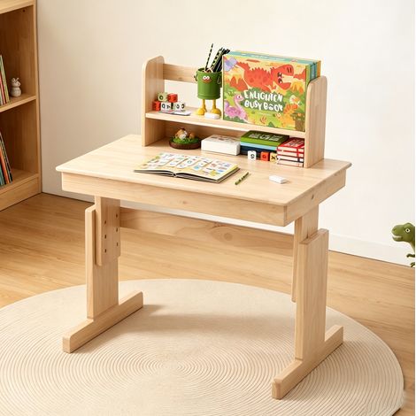 Scrivania per bambini regolabile in legno 80x60 cm OKMYHOME (1/5)