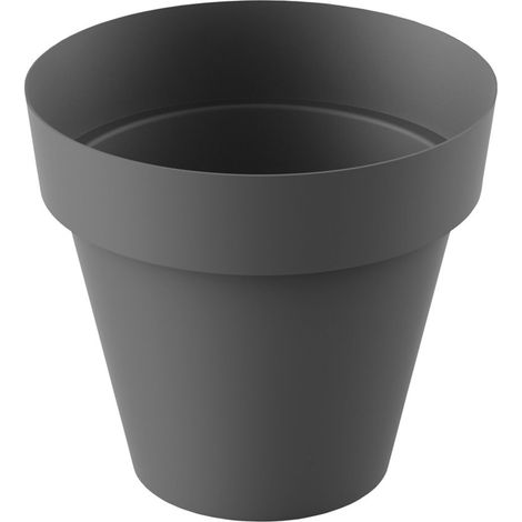 Vaso modello "Tes" Ø18x15cm (2,5 litri) in polipropilene grigio antracite