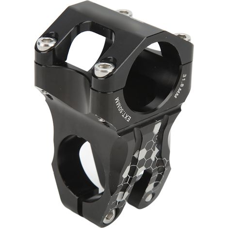 Guidon de vélo en alliage d'aluminium noir creux à potence courte, accessoires pour VTT, vélo pliant, vélo à pignon fixe et vélo de route (1/5)