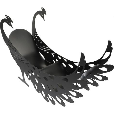 Porte-papier toilette NOLITOY en fer noir de forme exotique salle (1/5)