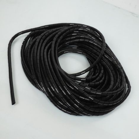 Gaine spiralée spirale noire 25m flexible pour câbles faisceaux (1/2)