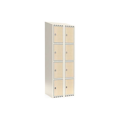 kaiserkraft Armadietto a 4 scomparti Fydor HPL 2 colonne