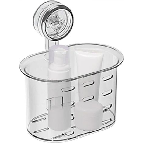 Bathroom Shower Organizer, Bathroom Storage Box, Shower Accessories, Removable Suction Cup Holder, No Drilling Required for Tissues, Toiletries and Cosmetics (1/5)