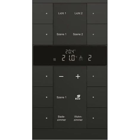 Busch Jaeger Raumtemperaturregler 10fach BE SBR/U10.0.11-885 schwarz matt
