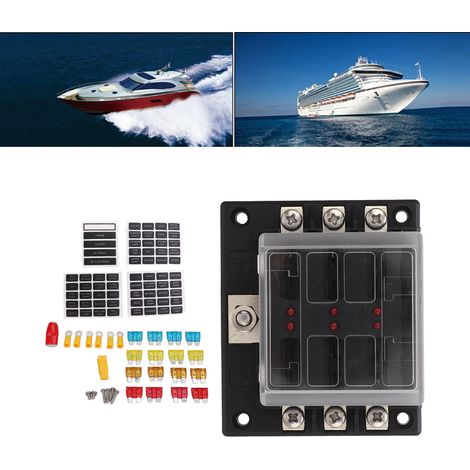 10-32V-Umrüst-Sicherungshalter für Wohnmobil/Yacht, 6-fach-Sicherungskasten, 100A (1/5)