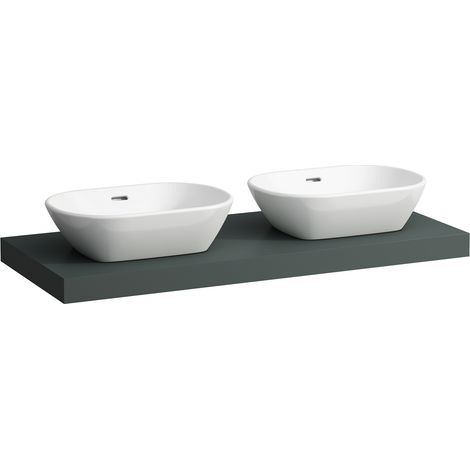 LAUFEN LANI Plan de toilette, découpe à gauche et à droite, (1/4)