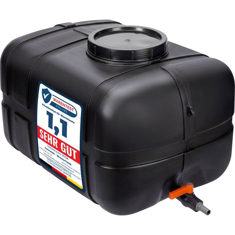 Garronda Réservoir d’Eau 150 Litres avec Couvercle – Grand Récupérateur d’Eau de Pluie pour Usage Domestique et Professionnel GD-0098 (Noir)