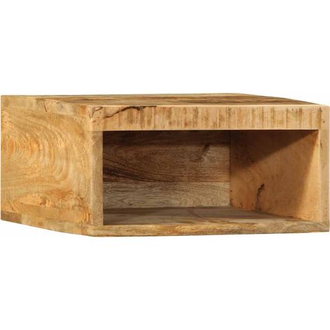 Meuble TV mural Meuble de rangement - 40x30x19 cm bois massif de manguier brut fr2644 - Maison La Vie