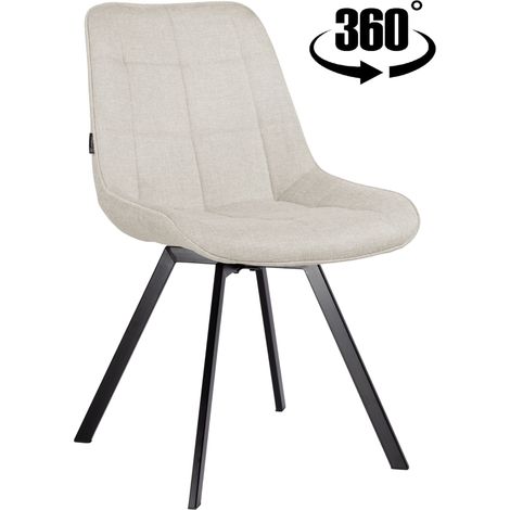 Poltrona girevole Lapo rivestita in tessuto beige chiaro (1/4)