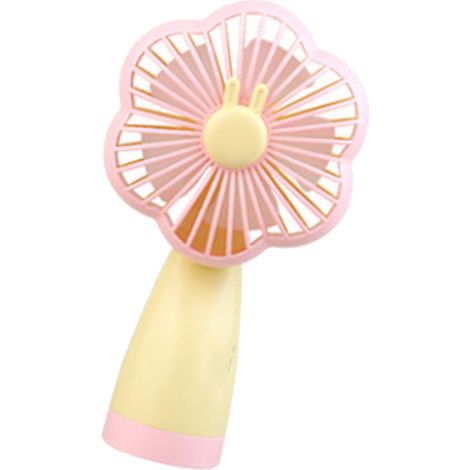 Mini ventilateur portable rechargeable par USB, petit format, à piles, idéal pour les voyages, rose sakura (1/5)