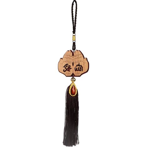 Ornements de Voile Islamique pour Voiture - Pendentifs Bois Imitation Décor Auto (1/5)