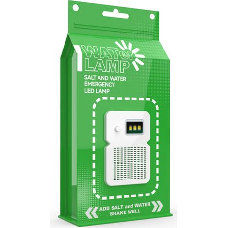 Lámpara de supervivencia para agua salada, linterna LED portátil sin pilas para acampar, ideal para acampar, hacer senderismo y pescar de noche [sin paquetes de sal].