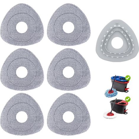 Recharges de balai plat universel compatibles avec la recharge de balai Turbo Viledar All RinseClean 2 réservoirs / EasyWring & Clean 1 réservoir. (1/5)