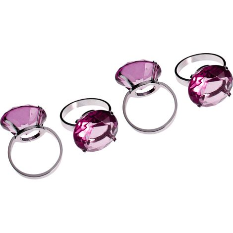 Interiors By Premier Versatile Set Of Four Purple Diamante Napking Rings, Elegant Rings For Dining Table, Durable Napkin Ring