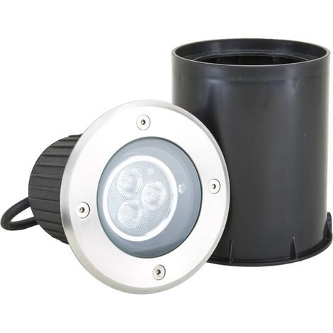 Lucande Foco de suelo empotrado LED 'JOS' en Gris Acero