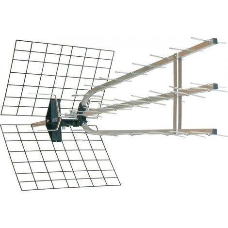 Antenne d'extérieur amplifiée - ASTRELL - trinappe - 40 dB - UHF - fiche F