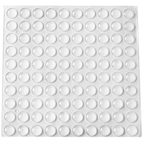 QORVA-Butées de Protection en Caoutchouc, 200 PCS Arrêts de Portes Mural, Tampons de Porte, Nouveau Matériau Réutilisable, Transparente Pieds Adhésifs Anti-Choc Pour Protéger Les Murs et Meuble.(10×3m