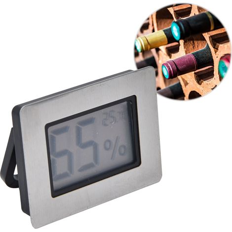 Thermomètre Hygromètre Électronique LCD Intégré pour Humidor Guitare Cave à Vin (1/5)