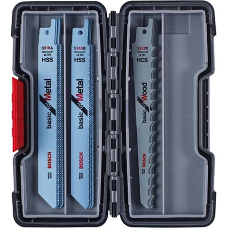 Bosch Säbelsägeblatt-Set Wood and Metal Basic 15-teilig 2607010901 in Tough-Box
