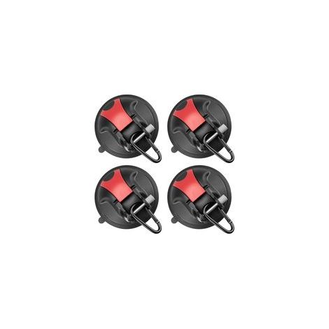 Lot de 4 Crochets à Ventouse Extra Forts, Portée 30KG, Hooks Adhésifs Puissants sans Perçage pour Équipement, Maison, Salle de Bain (Verre, Carrelage) (1/5)