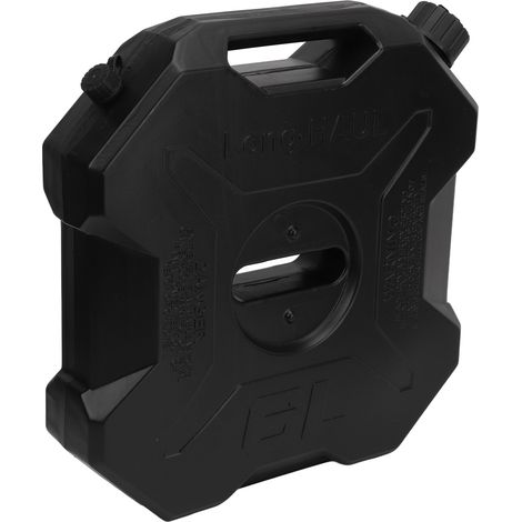 Réservoir de carburant 6L 1,6 gallon noir grande capacité bidon essence pour voiture moto UTV ATV tout-terrain sans support (1/5)
