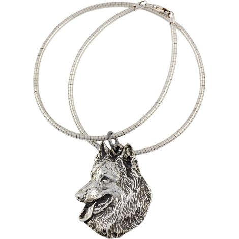 Pastor belga, perro de montaña belga: collar para perros, joyería única para amantes de los perros, colgante de serpiente único de Art-Dog (1/5)