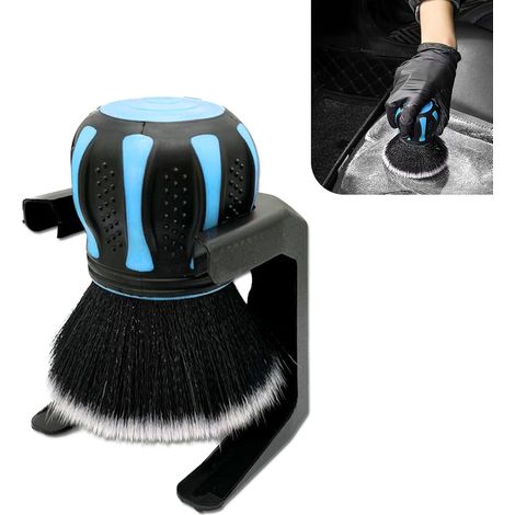 Brosse intérieure de voiture avec poignée antidérapante – Brosse de nettoyage douce pour sièges, tapis, tableau de bord et grilles d'aération (1/5)