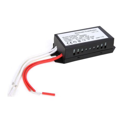 QORVA-Transformateur électronique 220V à 12V – Puissance 120W – Tension de sortie stable – Installation facile pour lampes halogènes