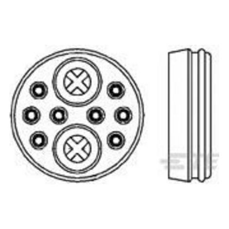 TE Connectivity 213900-1 Cosse cylindrique mâle embase femelle Nombre total de pôles: 10 Série (connecteur rond): CPC 1 (1/2)