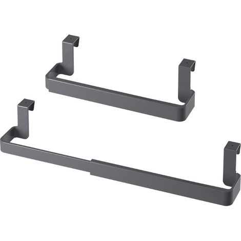 Metaltex Flex-Bar - Portasciugamani allungabile da appendere, asta 24-40 cm, colore: Grigio (1/5)