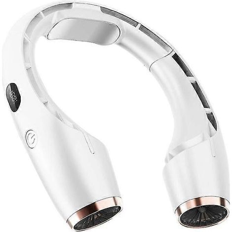 Tragbarer Nackenventilator für den Sommer, 4000 mAh, Mini-wiederaufladbarer, klingenloser elektrischer Ventilator, Nackenkühlung. (1/5)