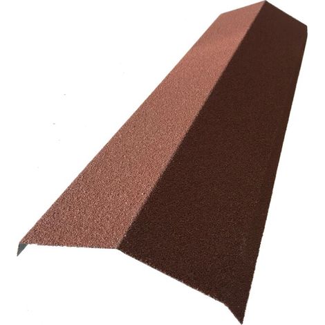 Faîtière 920 mm pour panneau tuile facile en acier galvanisé aspect granulé minéral - Coloris - Brun rouge mat, Longueur - 920 mm