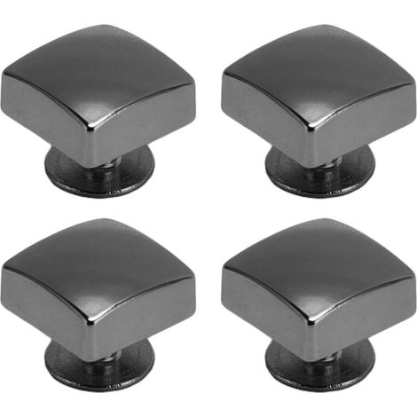 30 jeux de rivets pour talons de chaussures, boutons carrés de 10 mm en alliage de zinc et vis croisées en fer de 6 mm pour chaussures et sacs, couleur canon de fusil (1/5)