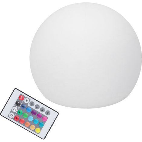 Lampe globe LED RGBW veilleuse avec 16 couleurs, intensité variable, 4 modes, télécommande 24 touches, 12 x 12 cm (1/5)