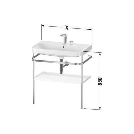 Duravit Happy D.2 Plus c-shaped Set mit Metallkonsole, 775x490mm, (1/5)