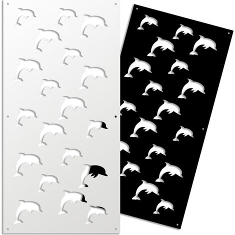 DOLPHIN - Pannello in PVC traforato - Parasole - Colore: bianco - Misura: 50x150 cm (1/3)