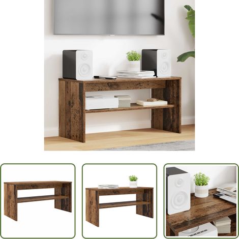 Rangement salon - Meuble TV Bois ancien 80 x 35 x 40 cm Bois d'ingénierie (1/5)