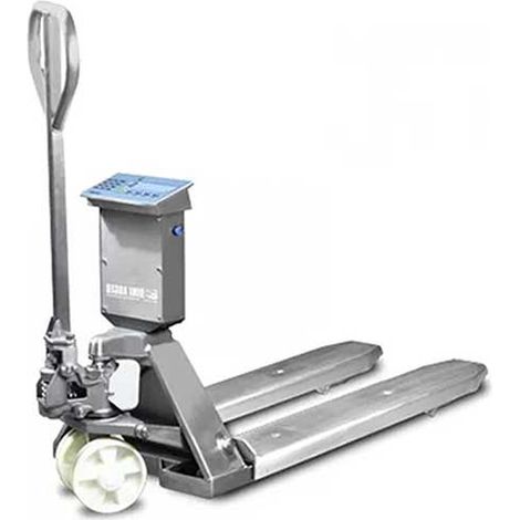 Transpallet pesatore in acciaio inox con stampante - Forche 1150x500 mm - Autonomia 80 ore - Carico massimo 2000 kg - 300689-3