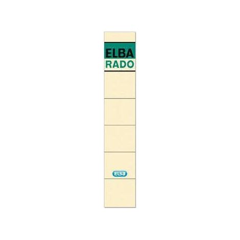 Ordnerrückenetikett schmal/kurz 34 x 190 mm (B x H) selbstklebend ohne Griffloch chamois 10 Etik./Pack. (1/4)