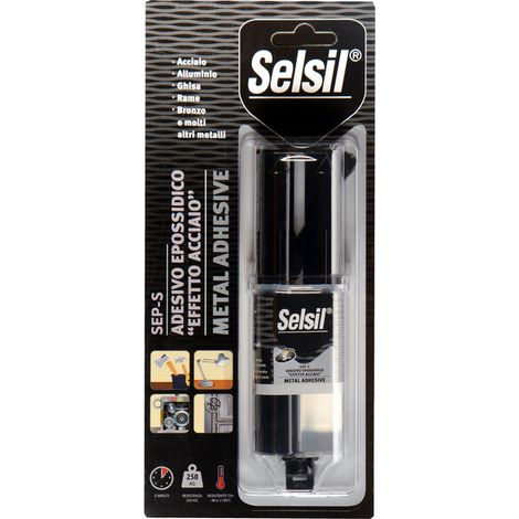 SELSIL ADESIVO EPOSSIDICO SEP-S EFFETTO ACCIAIO 28 G Q.TA 12