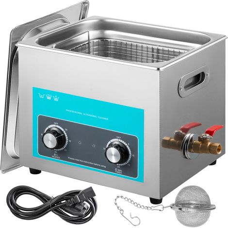 Nettoyeur Ultrasonique 15L avec Chauffage et Minuterie pour Bijoux, Lunettes, Bagues, Dentiers et Instruments de Musique (1/5)