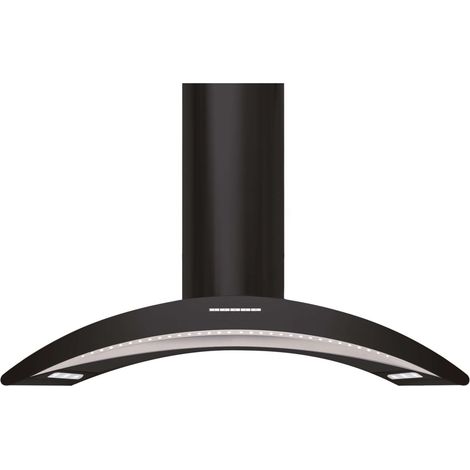 CAPPA ARCADIA ISOLA cm 90X60 - Nera, Vetro - 800 m3/h