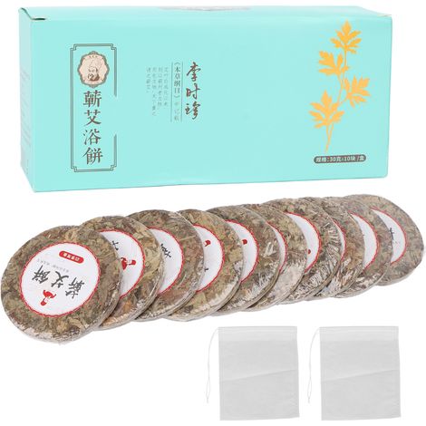 10 pièces/boîte Galette de Moxa pour Bain, Circulation Sanguine, Feuilles d'Armoise Séchées, Soin Bien-être (1/5)