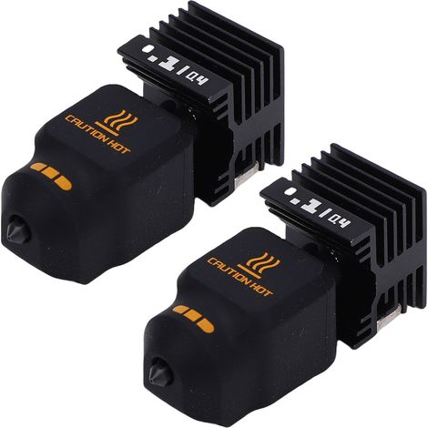 Lot de 2 têtes chauffantes 0.4mm pour Bambu Lab H2S avec 4 manchons en silicone, kit buse imprimante 3D (1/5)
