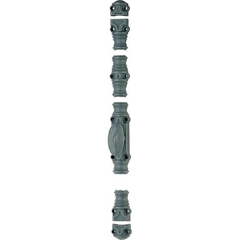 Crémone en applique en fonte pour menuiserie bois type RY 59 bouton laiton finition époxy noir - JARDINIER MASSARD