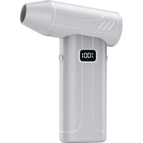 Ventilateur portatif haute puissance, ventilateur de camping portable, outil anti-poussière/neige/barbecue, lampe de secours, ventilateur portable compact, blanc. (1/5)
