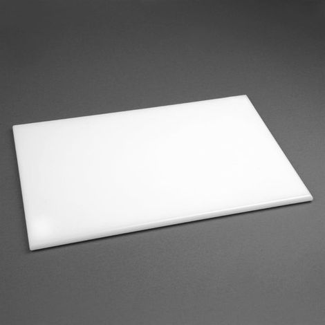 Planche à découper (L)455 x (P)305 x (H)12 mm, en polyéthylène blanc (1/5)